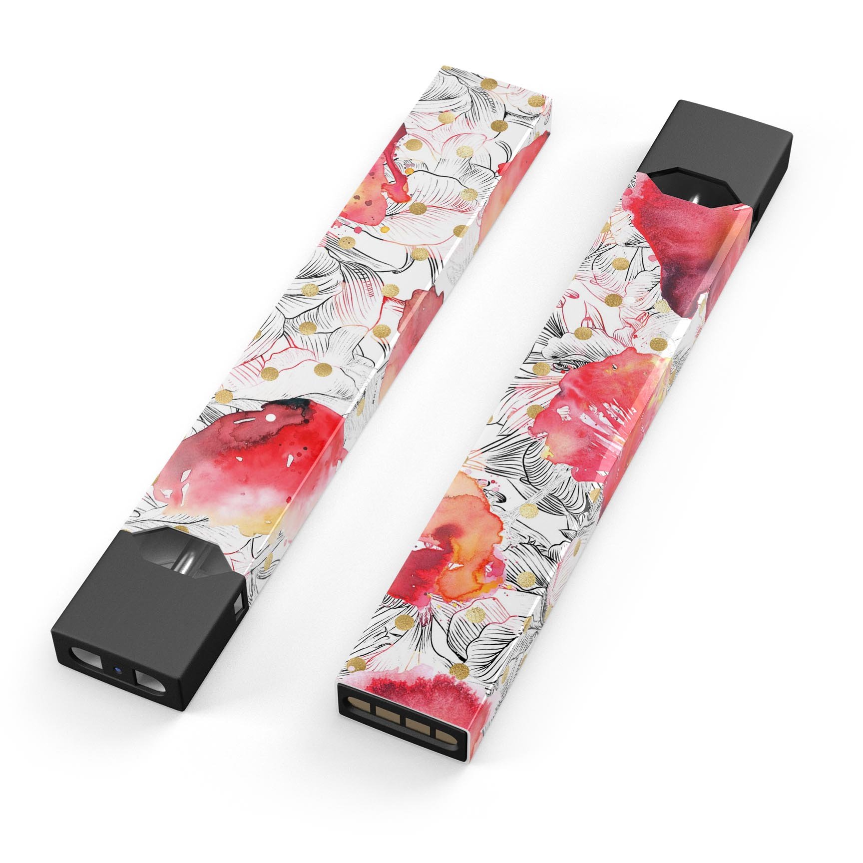 Karamfila Watercolo Poppies V29 skin-wrap for JUUL device, featuring vibrant poppy design and premium quality.